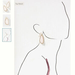 Anthropologie Sola Drop
Earrings Rose Quartz elegant  sophisticated